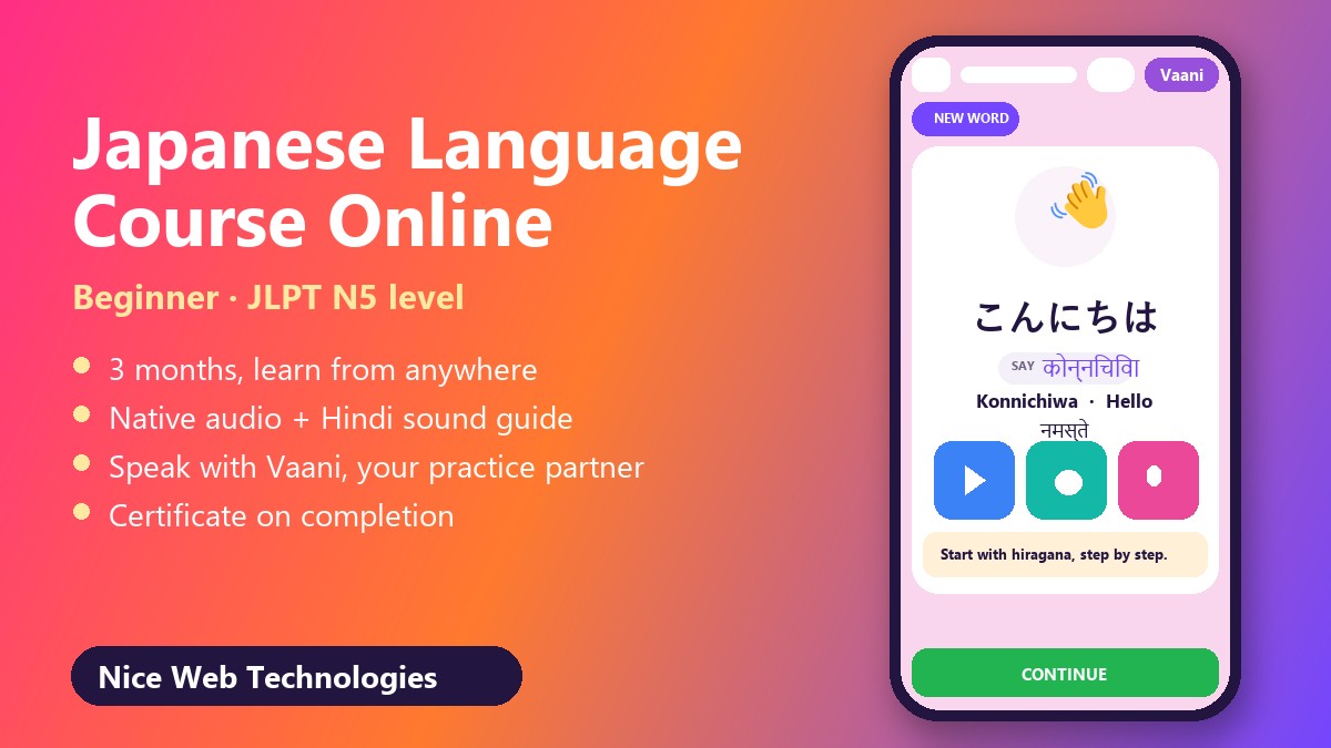 Learn Japanese Online – N5 Beginner — Online Self-Study Course
