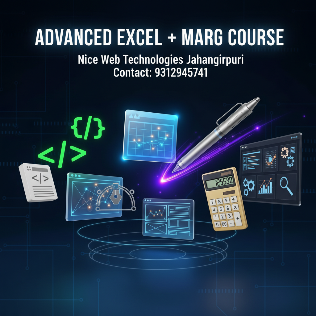 Basic &amp;amp; Advanced Excel Mastery with MARG software - Excel+Marg, Basic, &Amp | nicewebtechnologies Nice Web Technologies Jahangirpuri