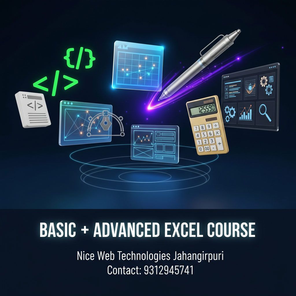 Basic and Advanced Excel Course – Master Data Analysis and Automation - Basic+Adv, Basic, Advanced | nicewebtechnologies Nice Web Technologi