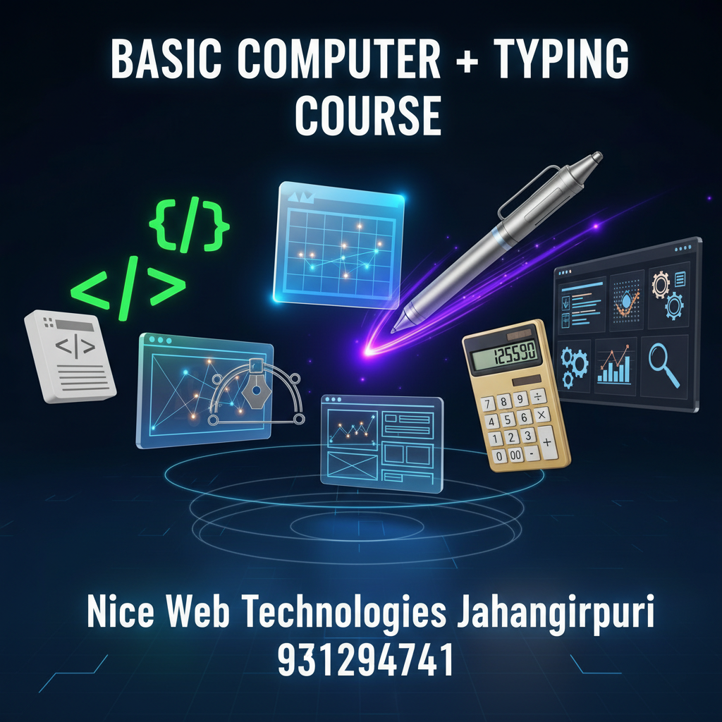 Basic Computer and Typing Mastery Course - Basic+Typing, Basic, Computer | nicewebtechnologies Nice Web Technologies Jahangirpuri Delhi