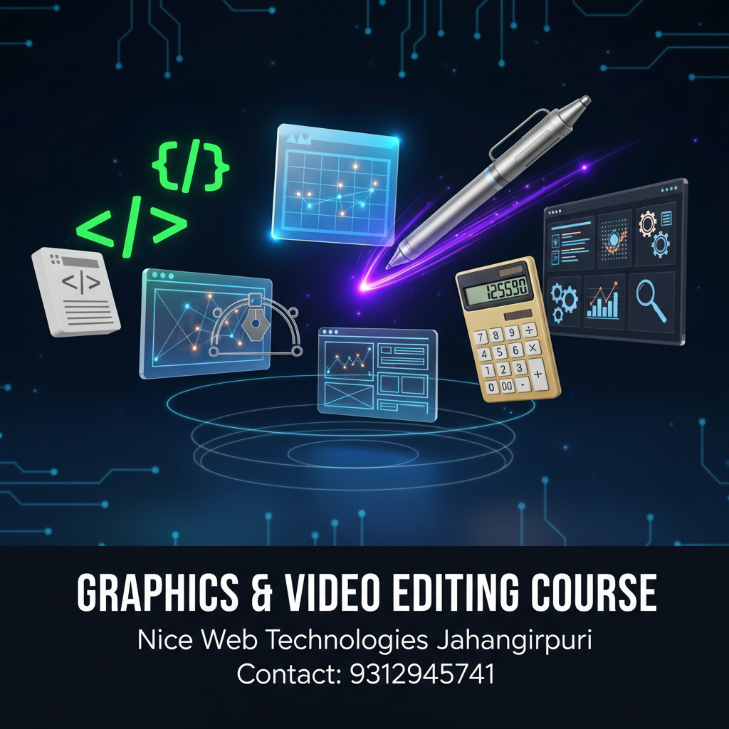 Graphics &amp;amp;amp; Video Editing Course - Graphic, Video, Editing | nicewebtechnologies Nice Web Technologies Jahangirpuri Delhi